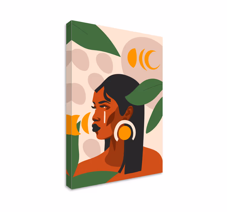 Canvas schilderij mensen en karakters stijlvolle vrouw - TenStickers