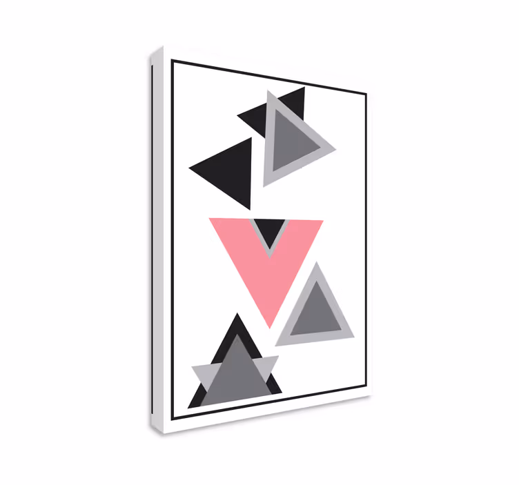 Geometrische canvas schilderij abstract driehoek arrangement - TenStickers