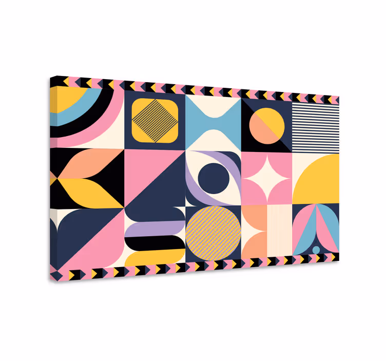 Geometrische canvas schilderij vormen collage - TenStickers