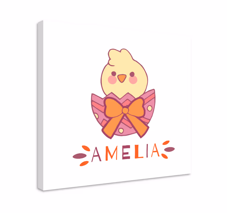 Canvas schilderij kinderen schattige kippetjes illustratie - TenStickers