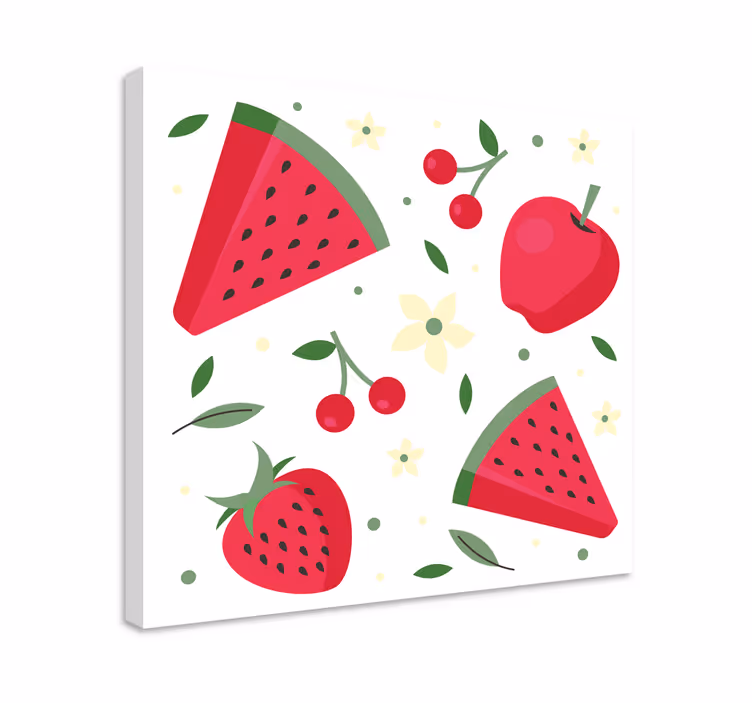 Canvas stilleven en fruit verfrissende fruitpracht - TenStickers