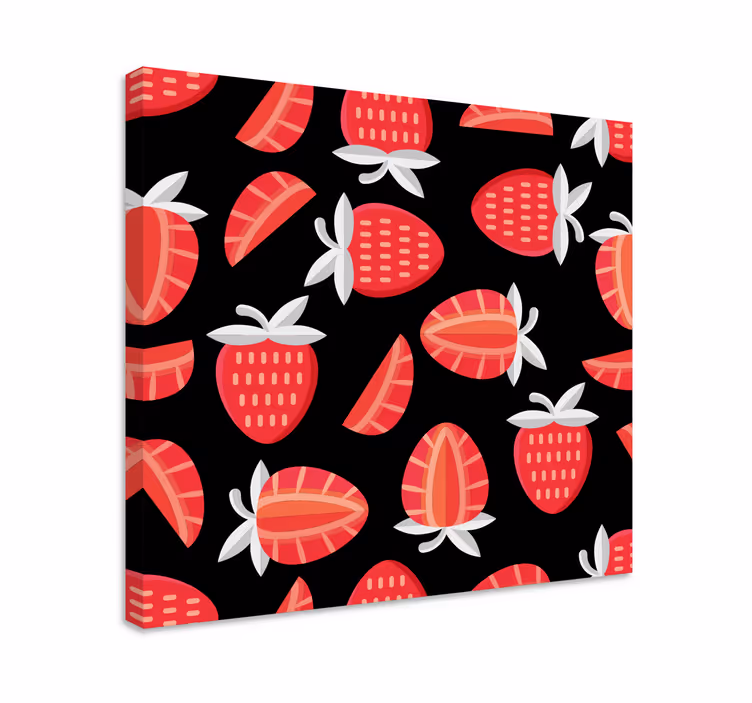 Canvas stilleven en fruit aardbeienpatroon - TenStickers