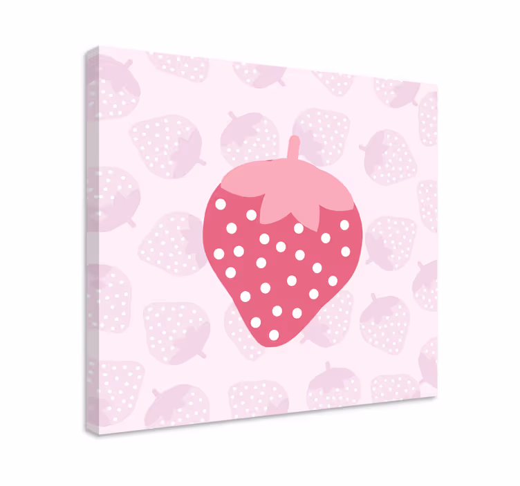 Canvas stilleven en fruit grote aardbei icoon - TenStickers