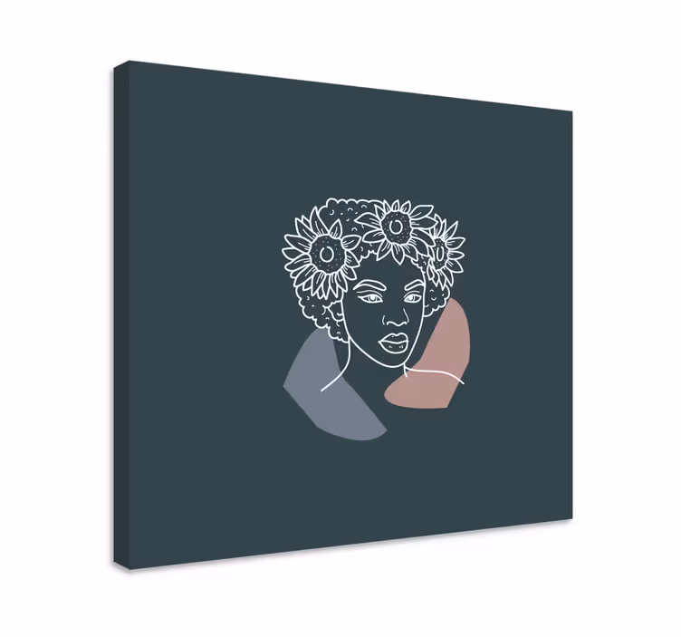 Canvas schilderij mensen en karakters botanisch portret - TenStickers