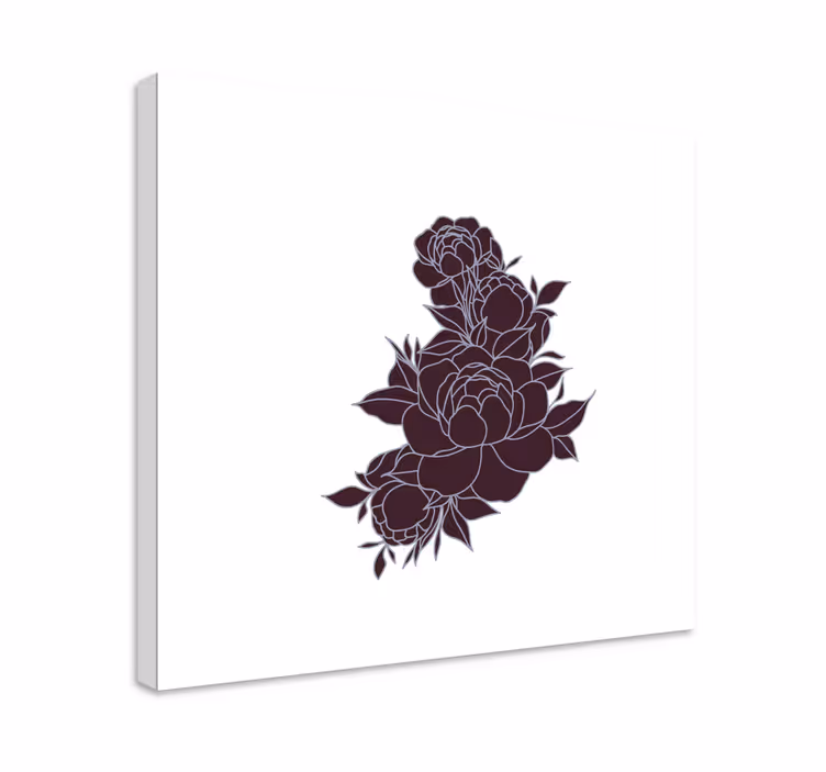 Canvas schilderij bloemen en planten rijk bloemarrangement - TenStickers