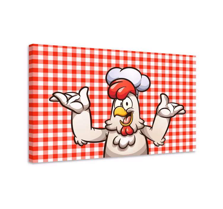 Chef-kok keuken karakter Canvas schilderij vogels - TenStickers