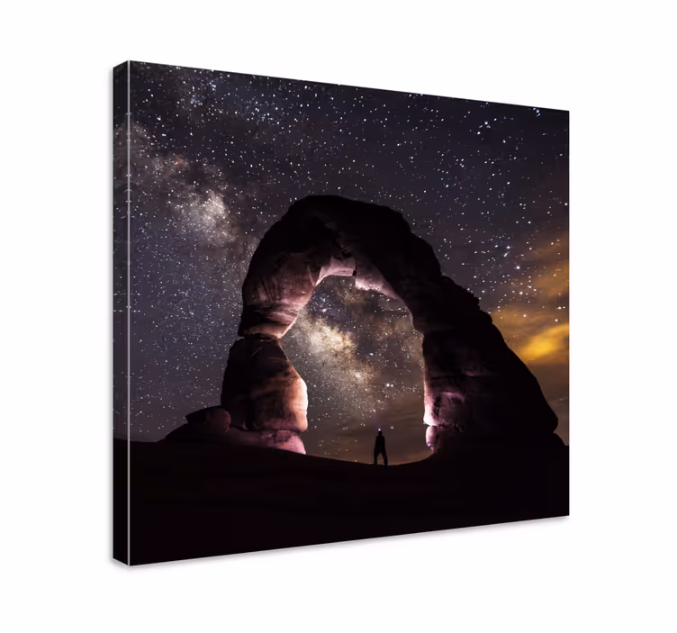 Canvas landschap sterrenhemel poort - TenStickers