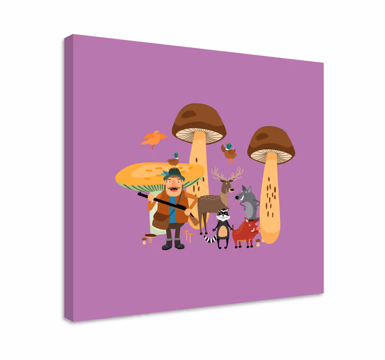 Canvas schilderij dieren bosavontuur crew - TenStickers