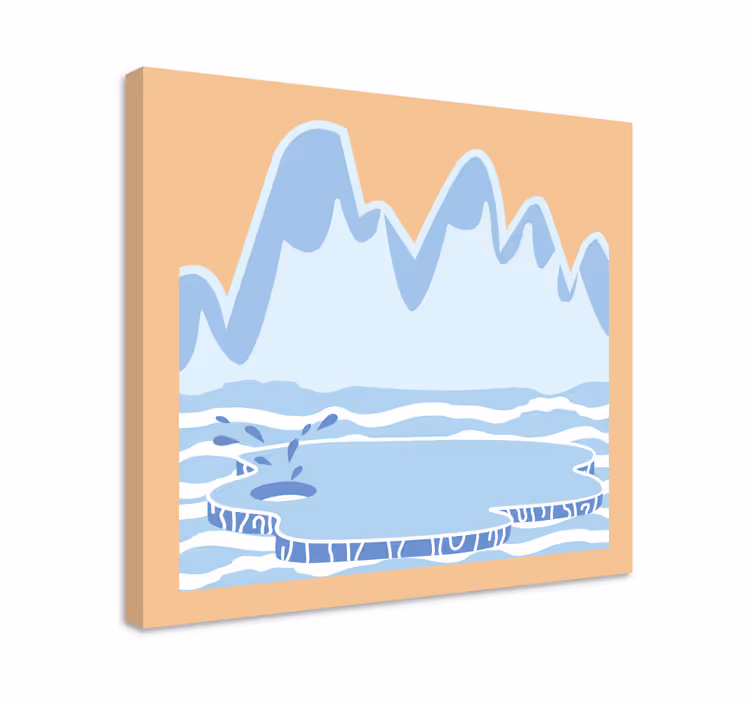 Canvas landschap ijsbierg landschap - TenStickers