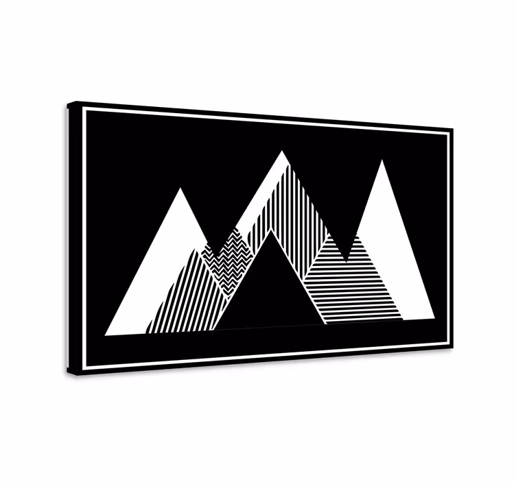 Geometrische canvas schilderij bergtoppen patroon - TenStickers