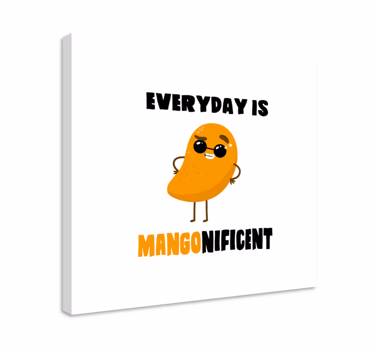 Canvas stilleven en fruit mango karakter plezier - TenStickers