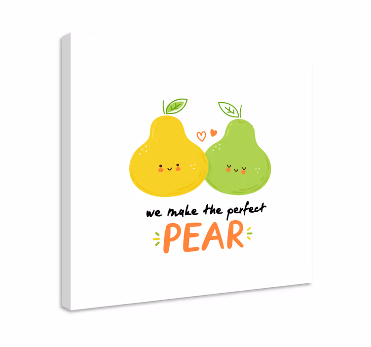 Canvas stilleven en fruit perfecte paar vruchten - TenStickers