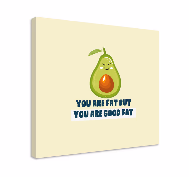 Canvas stilleven en fruit happy avocado concept - TenStickers
