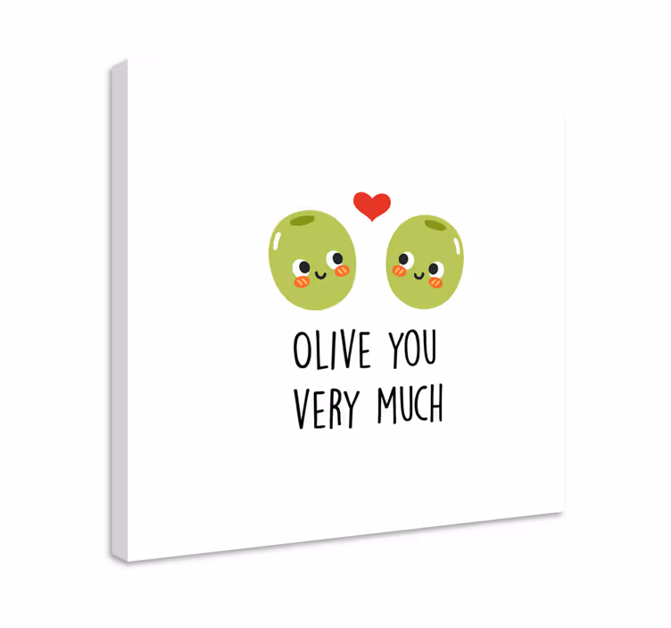Canvas schilderij motivatie olive you samen - TenStickers