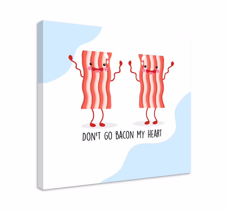 Canvas schilderij dieren bacon personages dansen - TenStickers