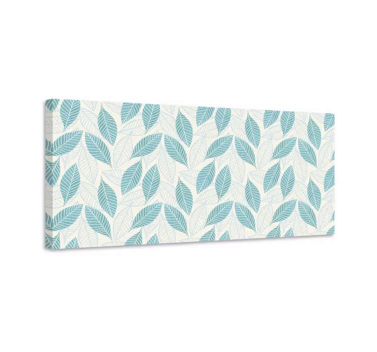 Canvas schilderij bloemen en planten delicaat bladpatroon - TenStickers