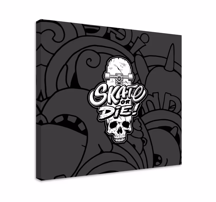 Canvas schilderij sport skater skulls ontwerp - TenStickers