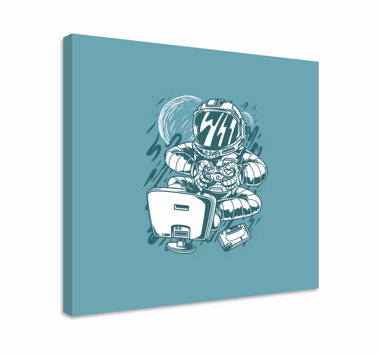 Videogame canvas astronaut gaming plezier - TenStickers