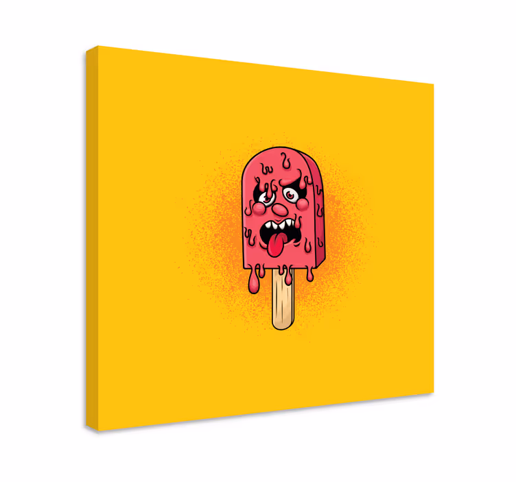 Canvas schilderij andere teksten drippende smelttraktatie - TenStickers