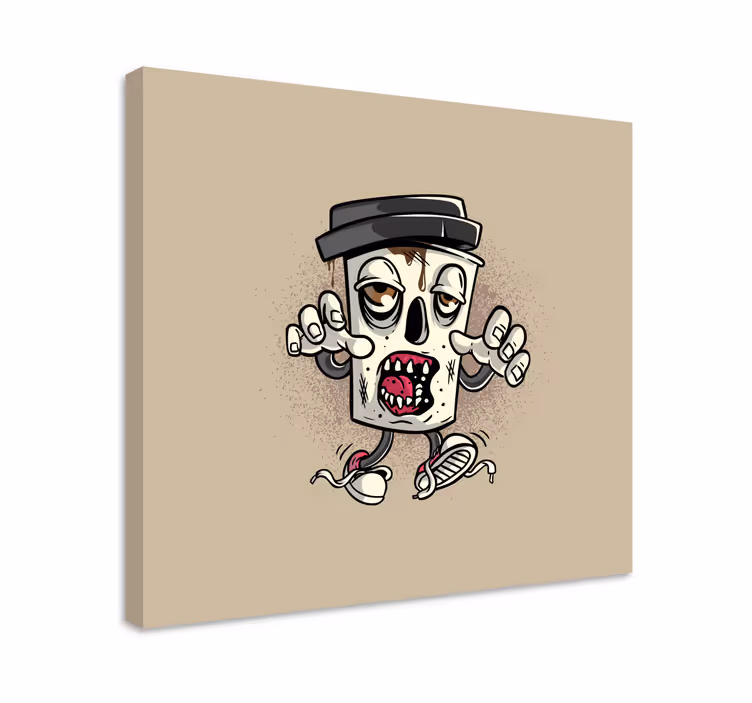 Videogame canvas zombie vuilnisbak - TenStickers