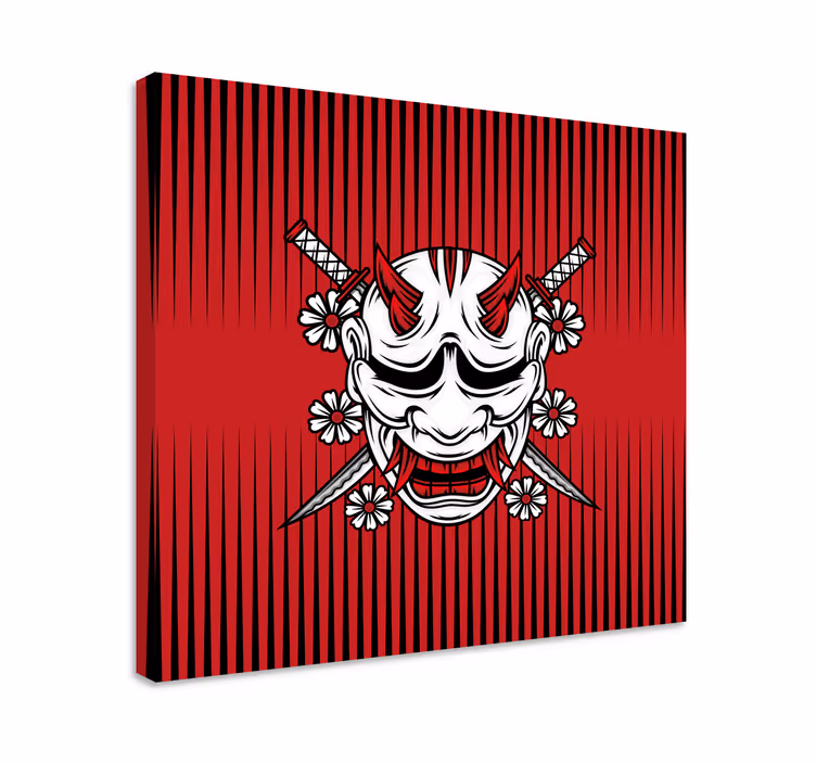 Canvas schilderij mandala demon mask kunst - TenStickers