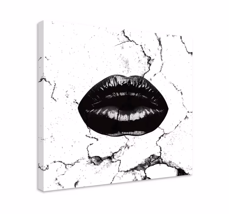 Canvas landschap dappere zwarte lippen - TenStickers