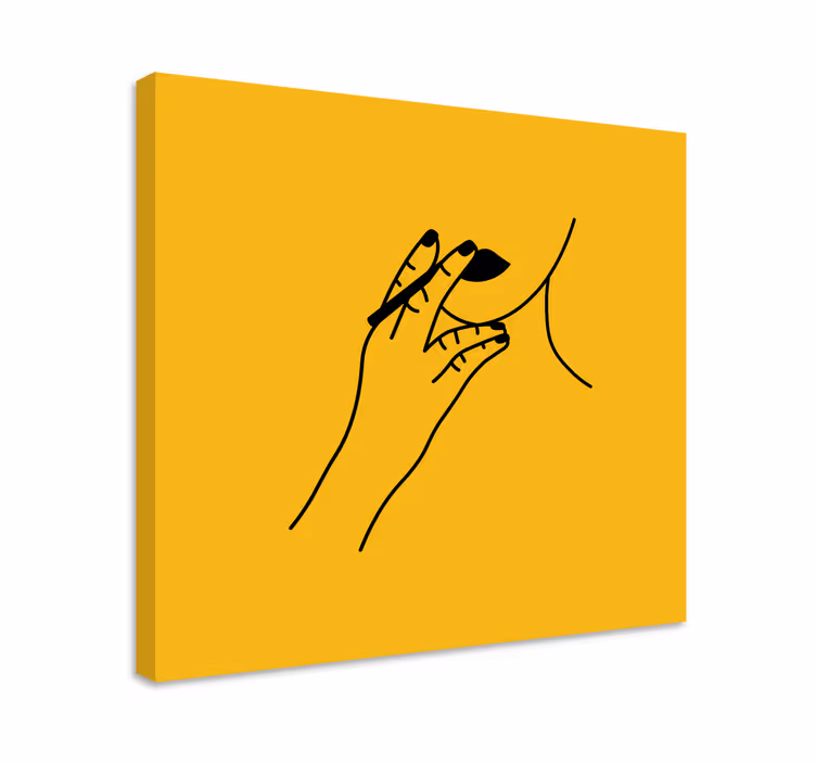 Vintage canvas schilderij stijlvolle handgebaar - TenStickers