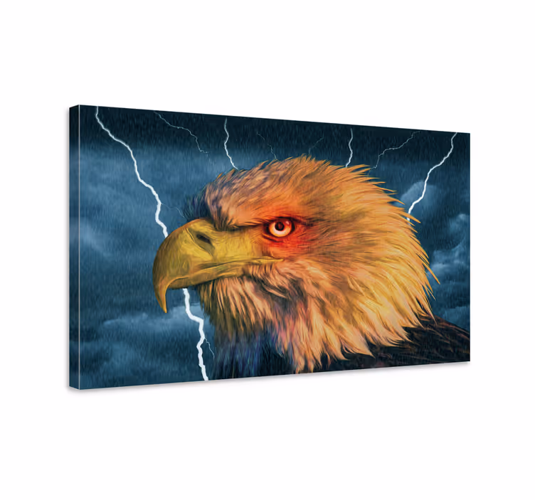 Canvas schilderij hond majestueus adelaarsportret - TenStickers