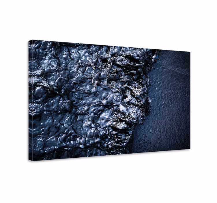 Ornament canvas schilder gestructureerd zwarte ondergrond - TenStickers