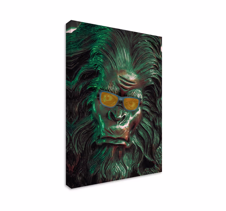 Stijlvol gorilla gezicht Canvas schilderij - TenStickers