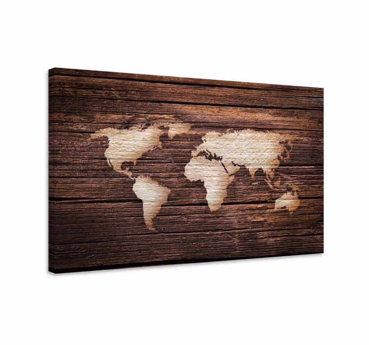 3D canvas schilderij Houten bruin - TenStickers