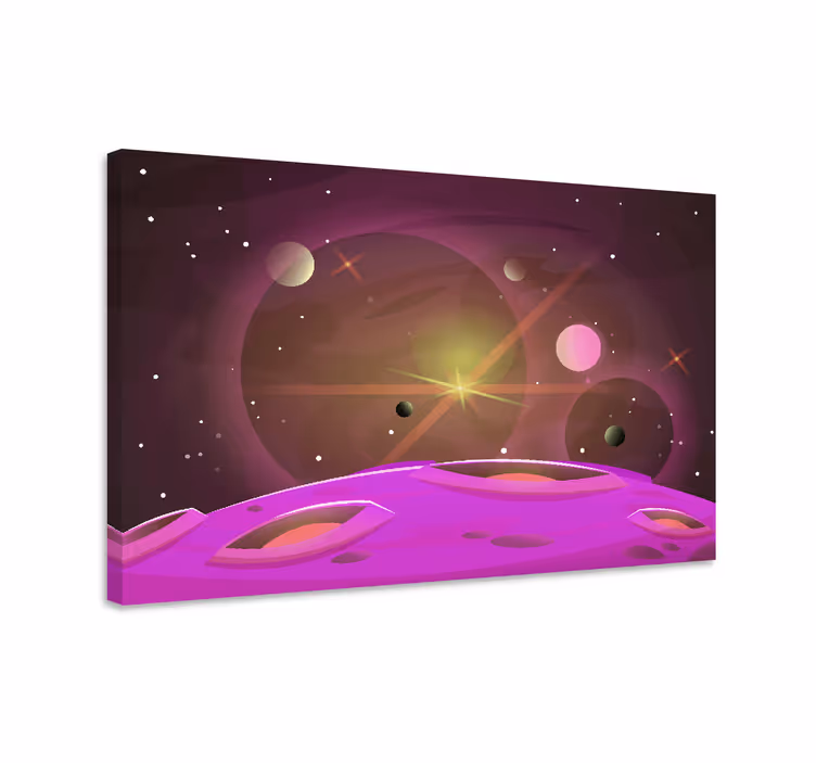 Videogame canvas galactisch landschap - TenStickers