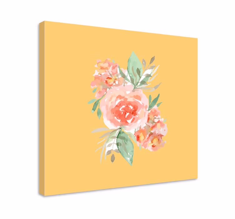 Canvas schilderij bloemen en planten boeket ontwerp - TenStickers