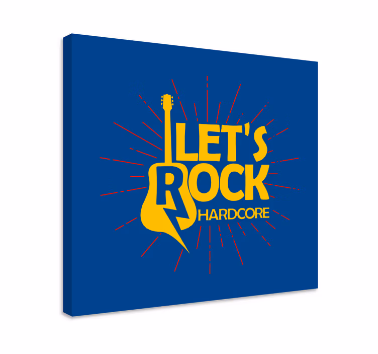Canvas schilderij muziek gitaar geïnspireerd ontwerp - TenStickers
