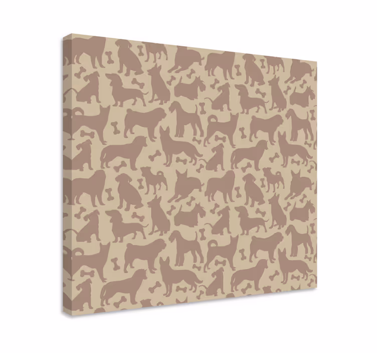 Canvas schilderij hond speelse hondentekeningen - TenStickers