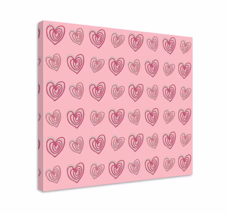 Canvas schilderij motivatie hartpatroon ontwerp - TenStickers