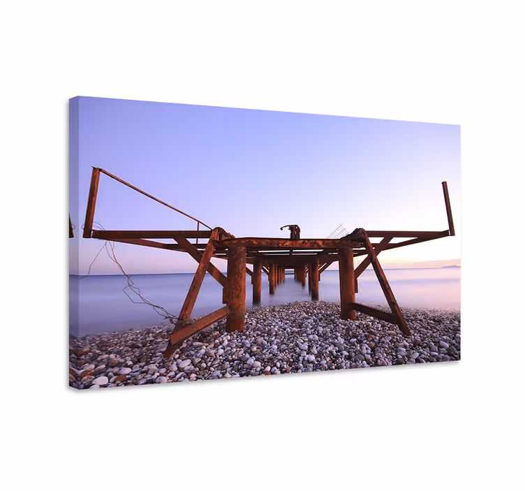 Canvas landschap roestige pier perspectief - TenStickers