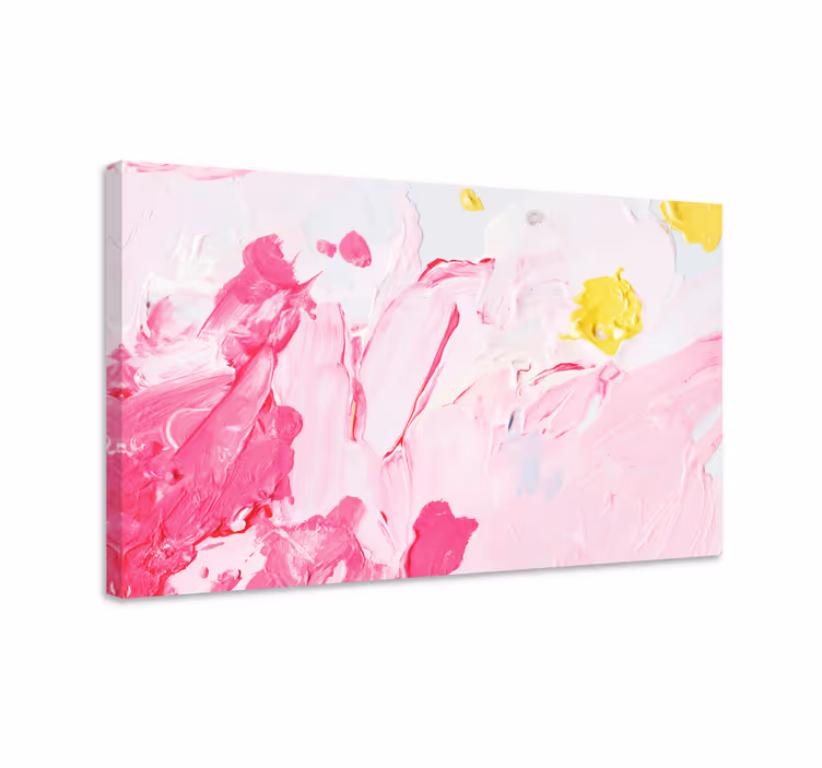 Canvas landschap abstracte roze wervelingen - TenStickers