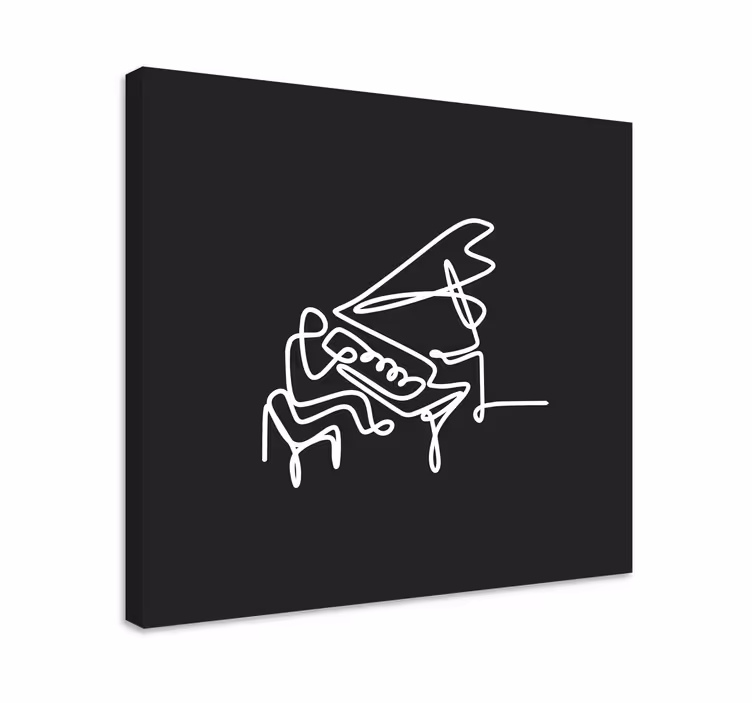 Canvas schilderij muziek abstracte piano melodie - TenStickers