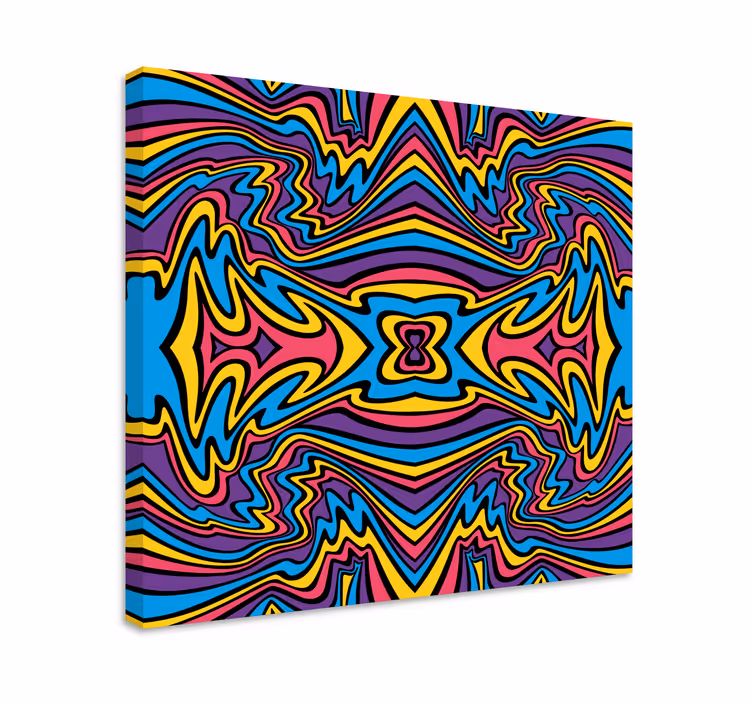 Geometrische canvas schilderij levendige abstracte patronen - TenStickers