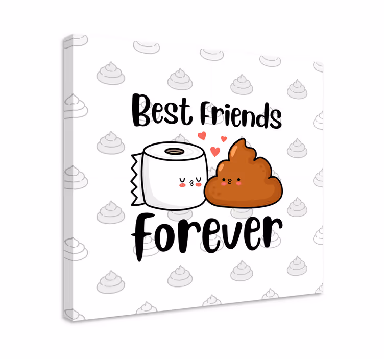 Canvas schattige beste vrienden - TenStickers