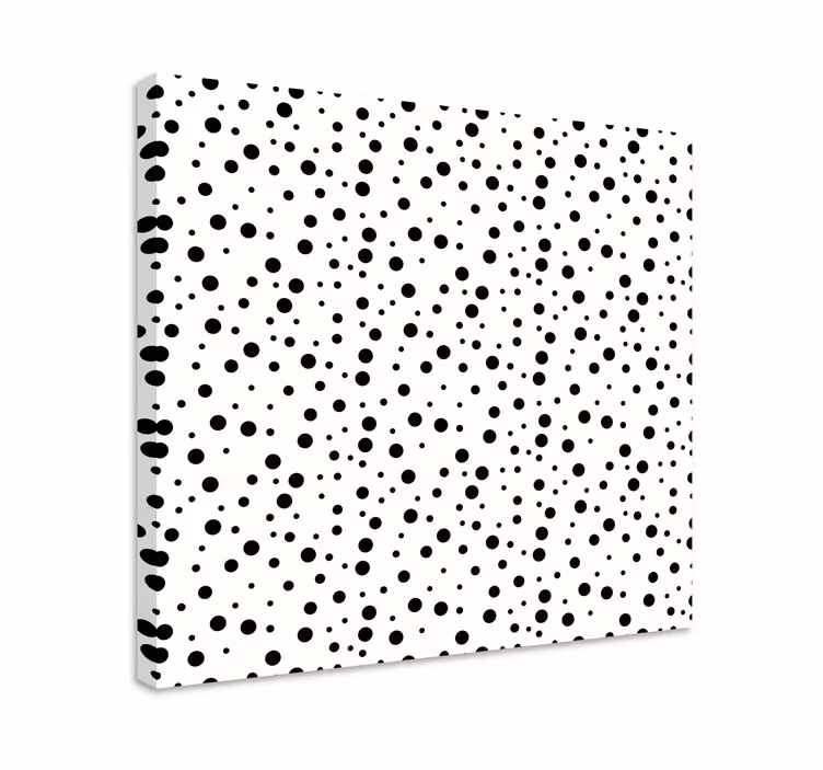 Geometrische canvas schilderij monochroom stippenpatroon - TenStickers