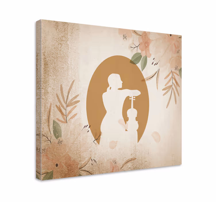 Sierlijke muzikant Canvas schilderij muziek - TenStickers