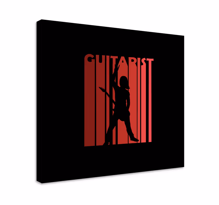 Canvas schilderij muziek silhouet van performer - TenStickers