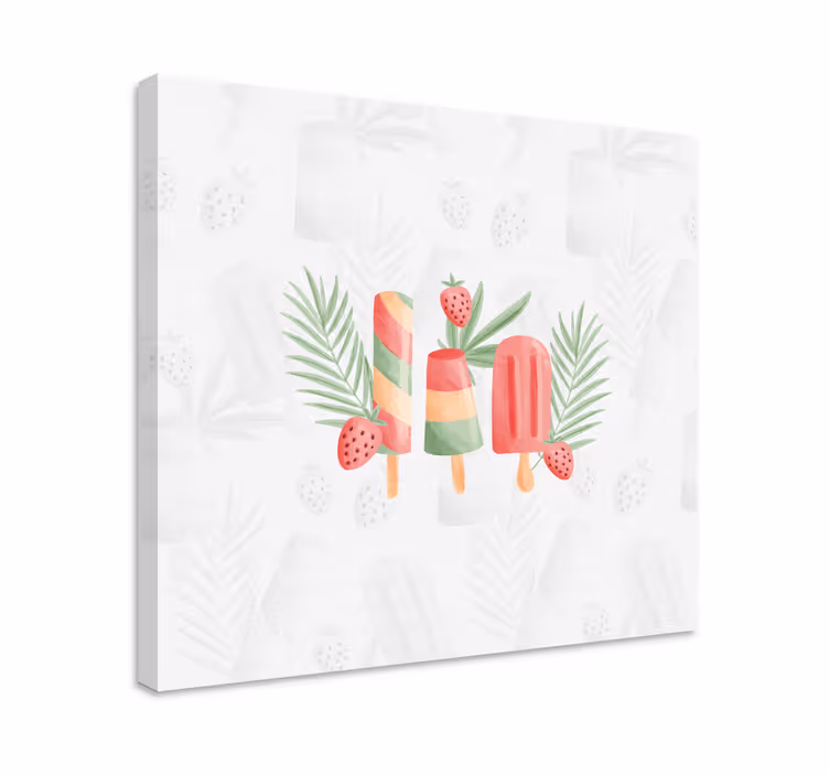 Canvas stilleven en fruit bevroren fruittraktaties - TenStickers