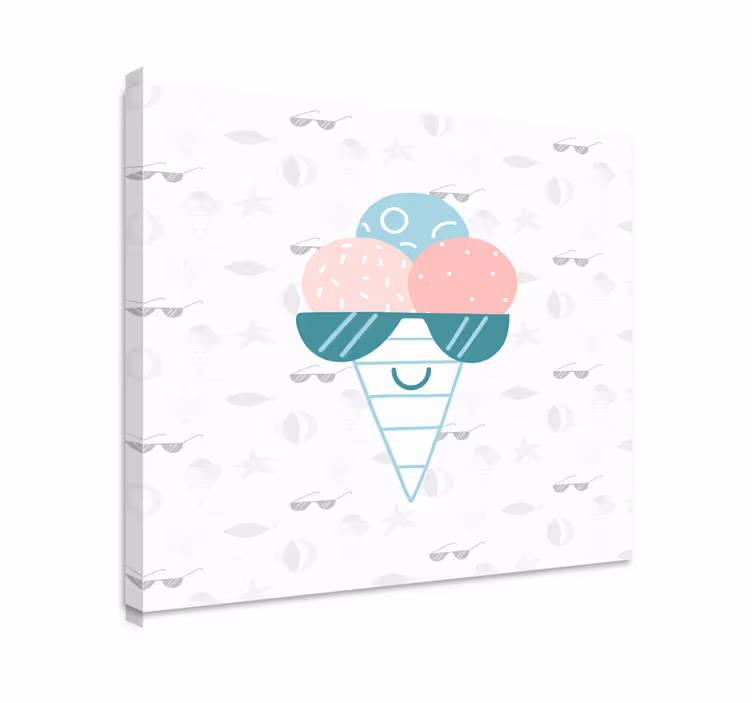 Canvas schilderij sport ijsroom genot - TenStickers