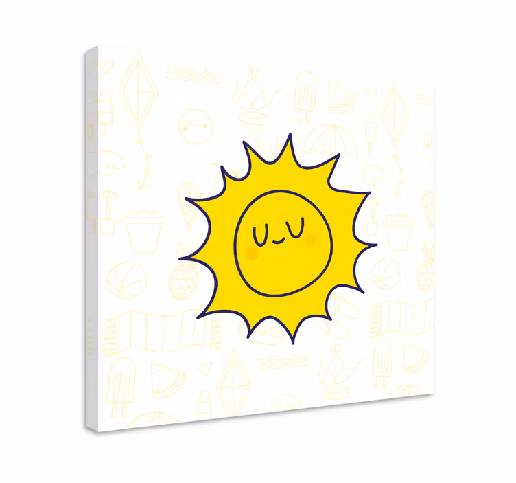 Canvas schilderij sport vrolijk glimlachend gezicht - TenStickers