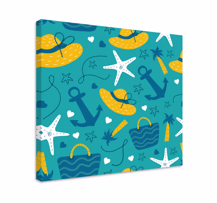 Tropische zomervibes Canvas landschap - TenStickers