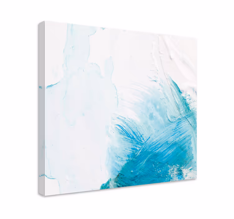 Canvas schilderij abstract aqua golf swirl - TenStickers