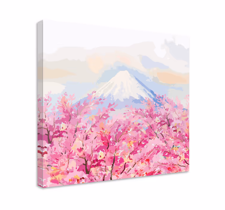 Canvas schilderij bloemen en planten fuji bloesem - TenStickers
